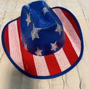 Patriotic Sequin Cowboy Hat